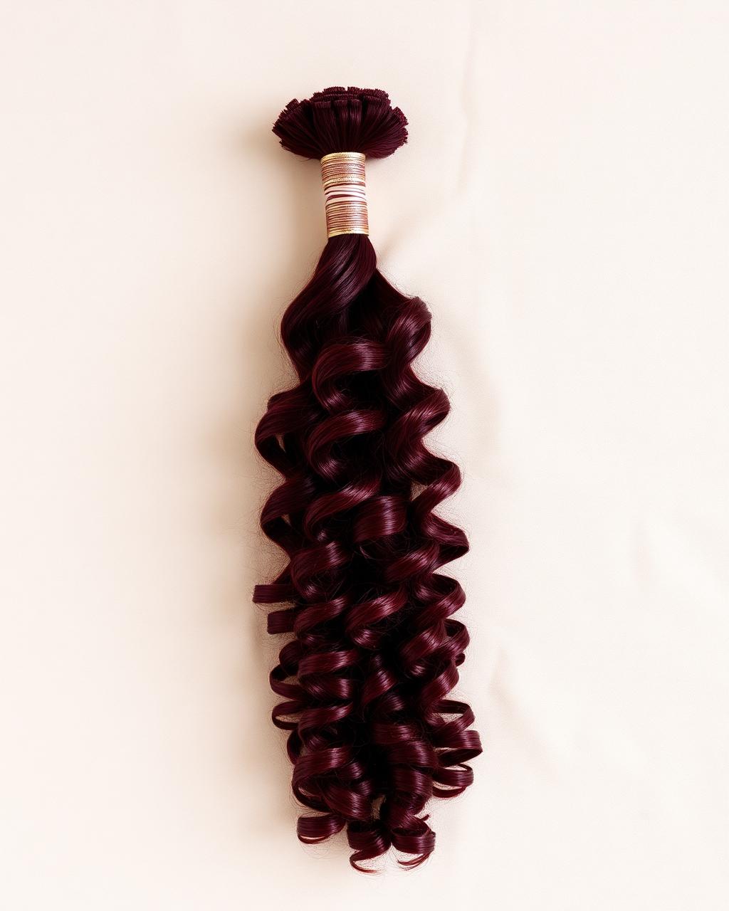 Mèches RAW, Curly Burgundy