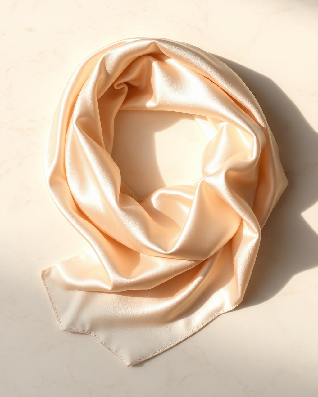 Foulard satin, Ivoire perlé